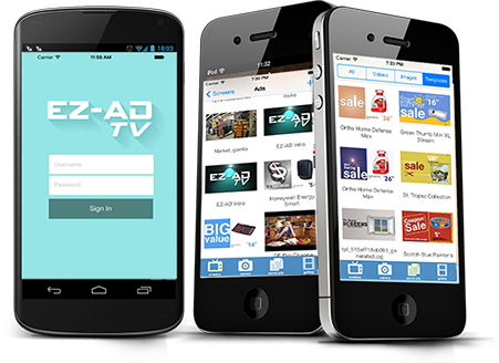 Available on iPhone & Android Digital Signage