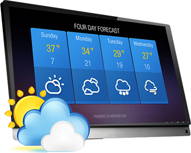 Keep upto date with the weather on your digital sign