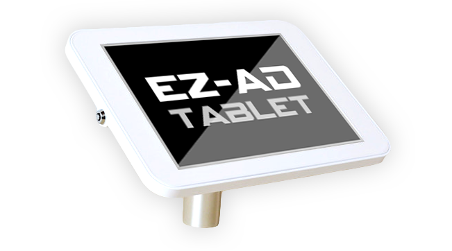 Mount EZ-AD Tablet on any shelving using 4 screws